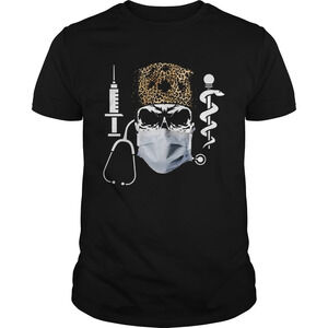 Skull Nurse Leopard Coronavirus Shirt